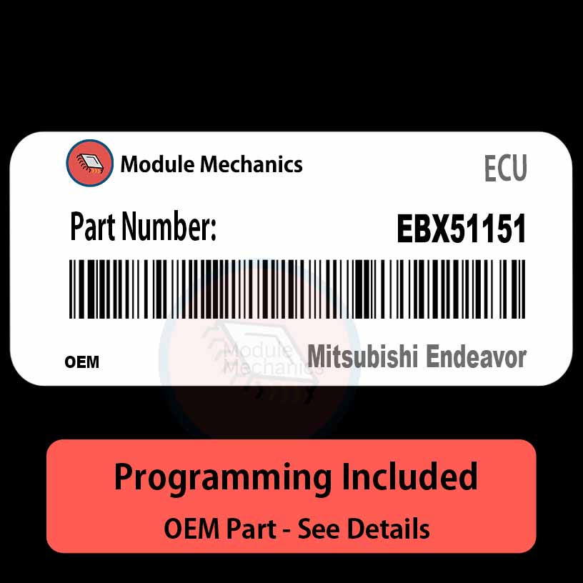 EBX51151 ECU with PROGRAMMING - VIN & Security | Mitsubishi Endeavor | ECM PCM Engine Control Computer OEM EBX51151 ECU with PROGRAMMING - VIN & Security | Mitsubishi Endeavor | ECM PCM Engine Control Computer OEM