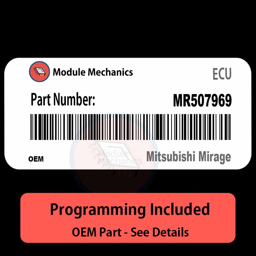MR507969 ECU with PROGRAMMING - VIN & Security | Mitsubishi Mirage | ECM PCM Engine Control Computer OEM MR507969 ECU with PROGRAMMING - VIN & Security | Mitsubishi Mirage | ECM PCM Engine Control Computer OEM