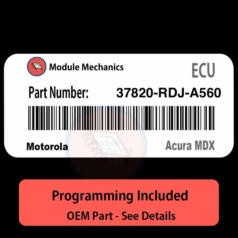 37820-RDJ-A560 ECU with PROGRAMMING - VIN & Security | Acura MDX | ECM PCM Engine Control Computer OEM 37820-RDJ-A560 ECU with PROGRAMMING - VIN & Security | Acura MDX | ECM PCM Engine Control Computer OEM
