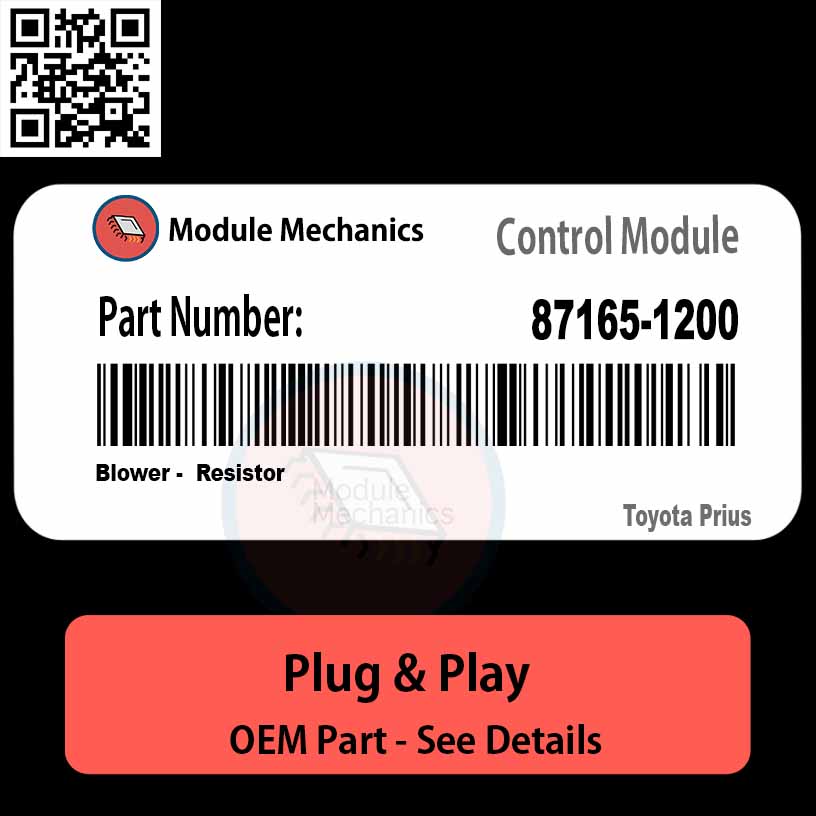 87165-1200 Blower, Resistor Module OEM | Toyota Prius 87165-1200 Blower, Resistor Module OEM | Toyota Prius