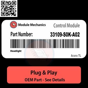 33109-S0K-A02 Headlight Module OEM | Acura TL