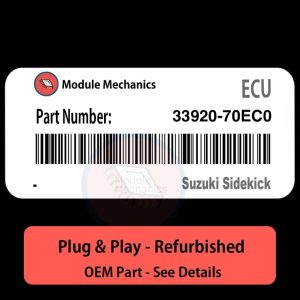 33920-70EC0 ECU - PLUG & PLAY | Suzuki Sidekick | ECM PCM BCM Engine Control Computer OEM