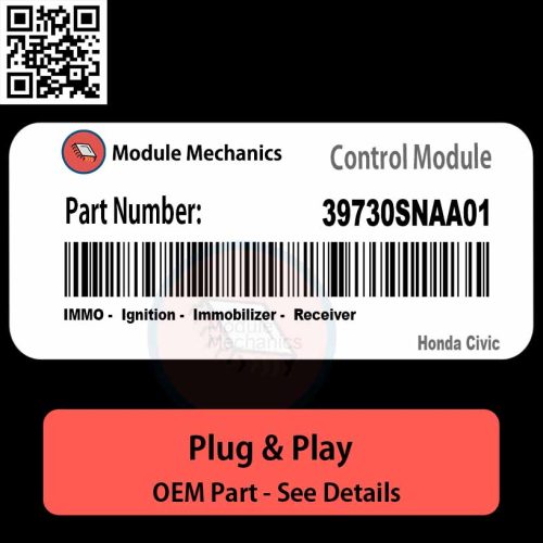 IMMO - Ignititon - Immobilizer - Receiver Control Module Honda Civic