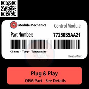 Climate - Temp - Temperature Control Module Honda Civic