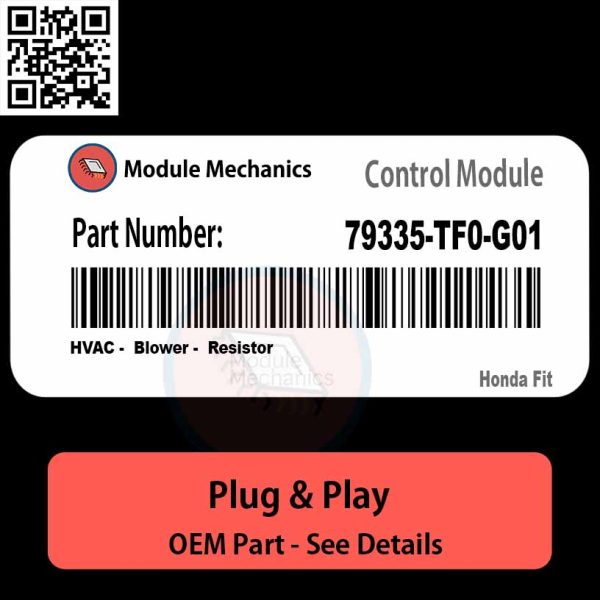 79335-TF0-G01 HVAC, Blower, Resistor Module OEM | Honda Fit - Module ...