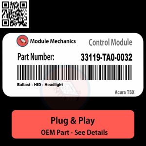 33119-TA0-0032 Ballast, HID, Headlight Module OEM | Acura TSX