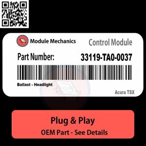33119-TA0-0037 Ballast, Headlight Module OEM | Acura TSX