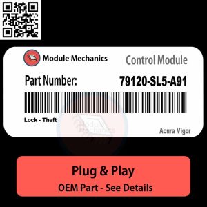 79120-SL5-A91 Lock, Theft Module OEM | Acura Vigor