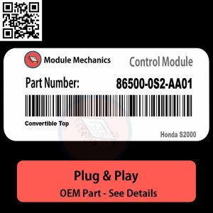 86500-0S2-AA01 Convertible Top Module OEM | Honda S2000