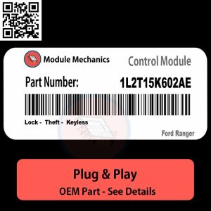 1L2T15K602AE Lock, Theft, Keyless Module OEM | Ford Ranger