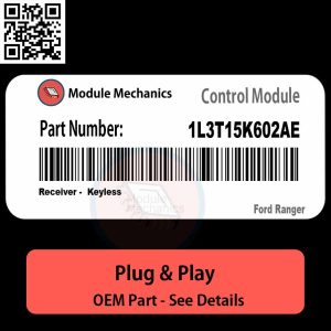 1L3T15K602AE Receiver, Keyless Module OEM | Ford Ranger