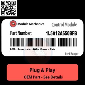 1L5A12A650BFB PCM, Powertrain, 4WD, Power, Rain Module OEM | Ford Ranger