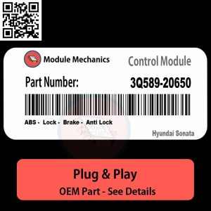 3Q589-20650 ABS, Lock, Brake, Anti Lock Module OEM | Hyundai Sonata