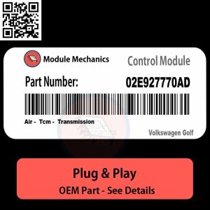 02E927770AD Air, Tcm, Transmission Module OEM | Volkswagen Golf