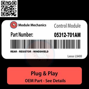 05312-701AM REAR, RESISTOR, WINDSHIELD Module OEM | Lexus LS400