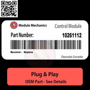 10261112 Receiver, Keyless Module OEM | Chevrolet Corvette