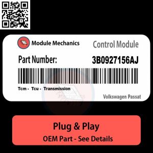 3B0927156AJ Tcm, Tcu, Transmission Module OEM | Volkswagen Passat