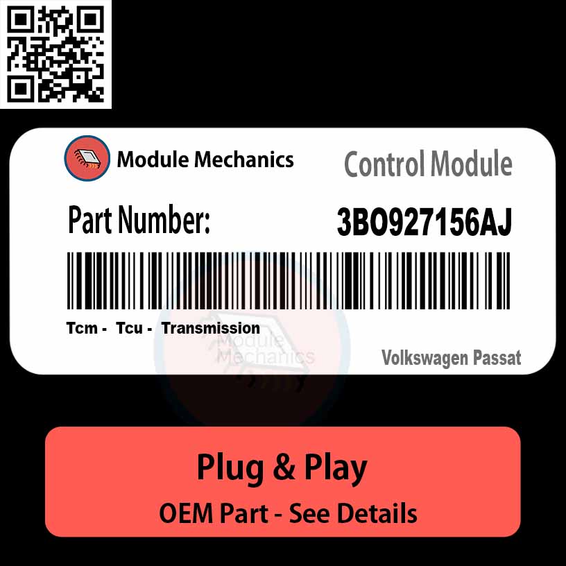 3BO927156AJ Tcm, Tcu, Transmission Module OEM | Volkswagen Passat 3BO927156AJ Tcm, Tcu, Transmission Module OEM | Volkswagen Passat