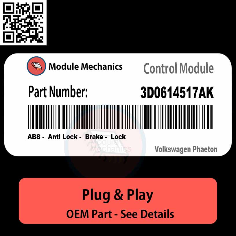 3D0614517AK ABS, Anti Lock, Brake, Lock Module OEM | Volkswagen Phaeton 3D0614517AK ABS, Anti Lock, Brake, Lock Module OEM | Volkswagen Phaeton