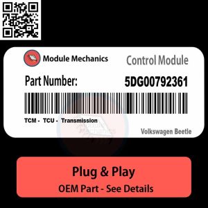 5DG00792361 TCM, TCU, Transmission Module OEM | Volkswagen Beetle