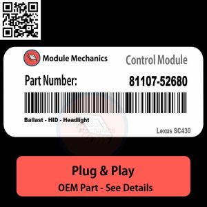 81107-52680 Ballast, HID, Headlight Module OEM | Lexus SC430