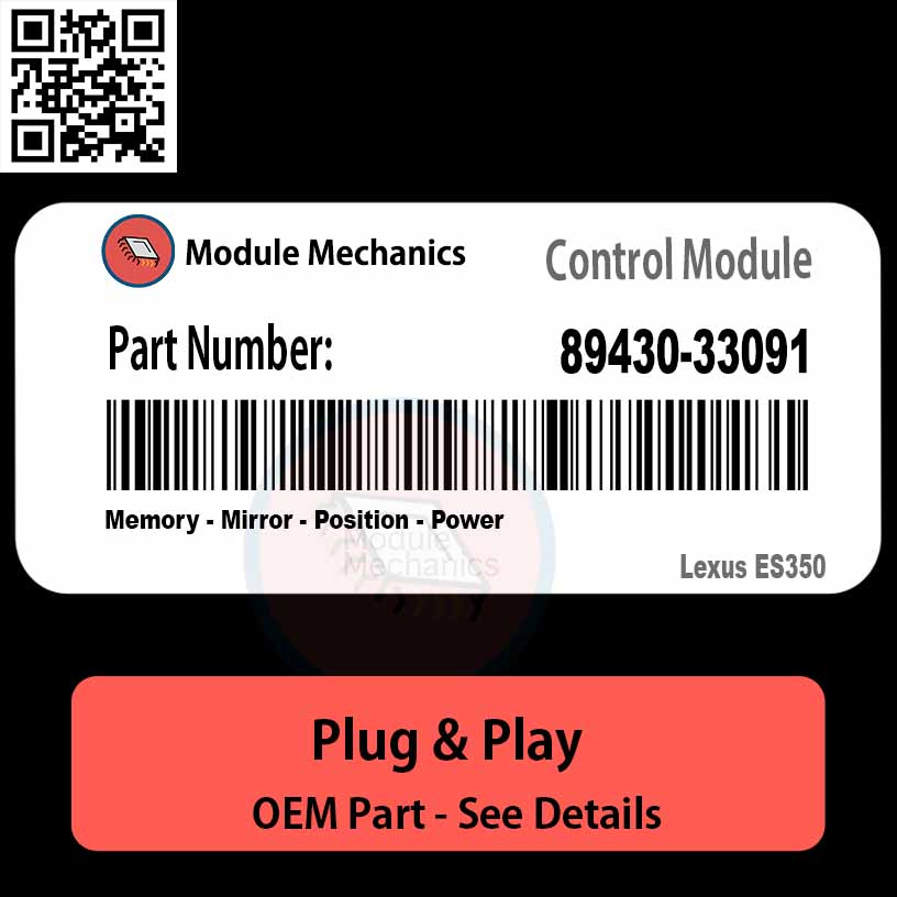 89430-33091 Memory, Mirror, Position, Power Module OEM | Lexus ES350 89430-33091 Memory, Mirror, Position, Power Module OEM | Lexus ES350