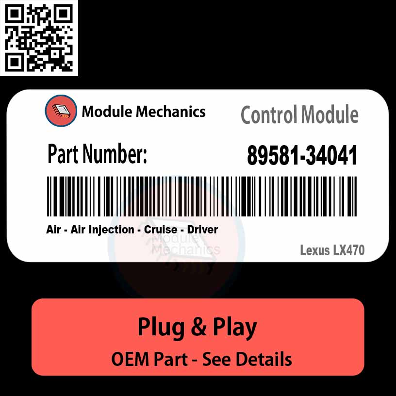 89581-34041 Air, Air Injection, Cruise, Driver Module OEM | Lexus LX470 89581-34041 Air, Air Injection, Cruise, Driver Module OEM | Lexus LX470