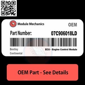 07C906018LD ECU - Engine Control Module with Warranty | Bentley Continental | OEM Control Module