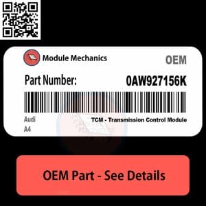 0AW927156K TCM - Transmission Control Module with Warranty | Audi A4 | OEM Control Module