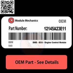 12145A23E11 DME - ECU - Engine Control Module with Warranty | BMW 540i | OEM Control Module