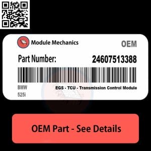 24607513388 EGS - TCU - Transmission Control Module with Warranty | BMW 525i | OEM Control Module