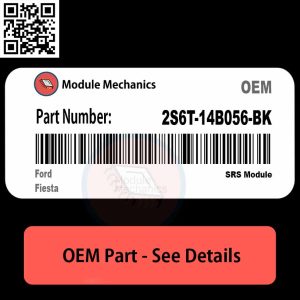 2S6T-14B056-BK SRS Module with Warranty | Ford Fiesta | OEM Control Module