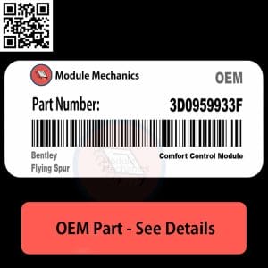 3D0959933F Comfort Control Module with Warranty | Bentley Flying Spur | OEM Control Module