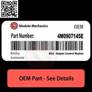 4M0907145E ECU - Engine Control Module with Warranty | Bentley Continental | OEM Control Module