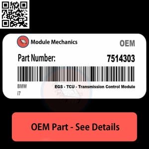 7514303 EGS - TCU - Transmission Control Module with Warranty | BMW i7 | OEM Control Module