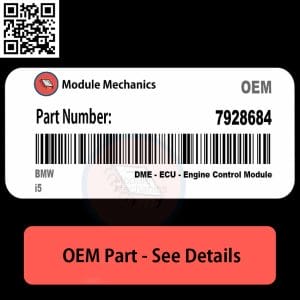 7928684 DME - ECU - Engine Control Module with Warranty | BMW i5 | OEM Control Module