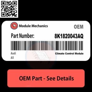 8K1820043AQ Climate Control Module with Warranty | Audi A5 | OEM Control Module
