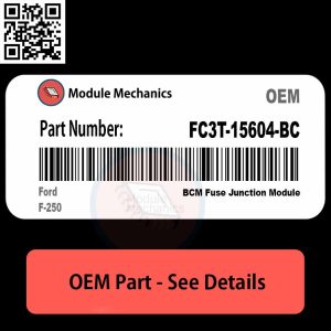 FC3T-15604-BC BCM Fuse Junction Module with Warranty | Ford F-250 | OEM Control Module