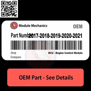 2017-2018-2019-2020-2021 ECU - Engine Control Module with Warranty | Jeep Compass | OEM Control Module