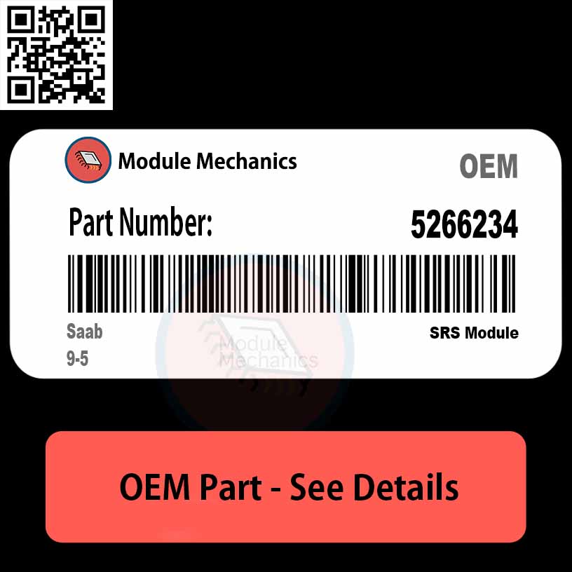 5266234 SRS Module with Warranty | Saab 9-5 | OEM Control Module 5266234 SRS Module with Warranty | Saab 9-5 | OEM Control Module