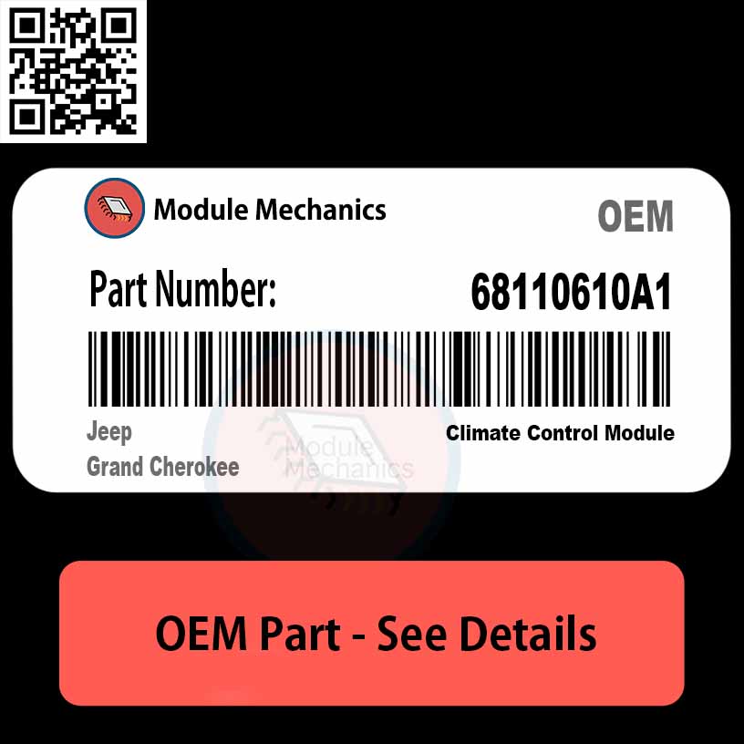 68110610A1 Climate Control Module with Warranty | Jeep Grand Cherokee | OEM Control Module 68110610A1 Climate Control Module with Warranty | Jeep Grand Cherokee | OEM Control Module