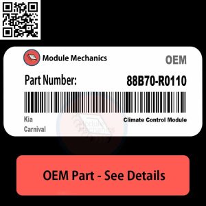 88B70-R0110 Climate Control Module with Warranty | Kia Carnival | OEM Control Module