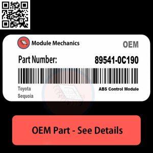 Close-up of a Toyota Sequoia part number 895410C190, showcasing its design and details for automotive reference.