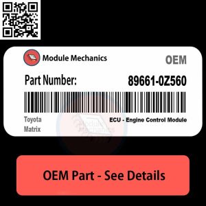 Toyota Matrix part 896610Z560 displayed on a clean background, relevant for automotive repairs and maintenance.