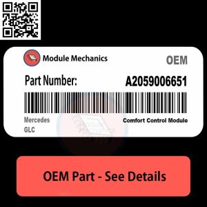 Close-up view of the A2059006651 part for Mercedes GLC, showcasing its design and features.