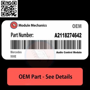 A2118274642 part for Mercedes 500E, showcasing its design and features, essential for vehicle maintenance.