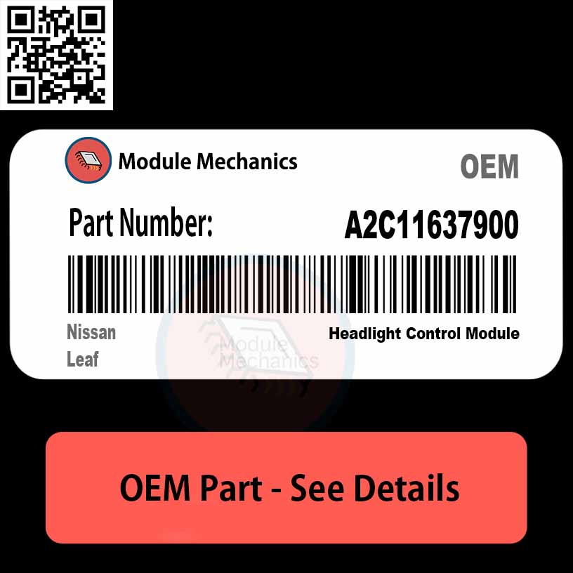A2C11637900 Headlight Control Module with Warranty | Nissan Leaf | OEM Control Module A2C11637900 part for Nissan Leaf, showcasing its design and features for automotive applications.