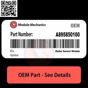 A895850100 Kia Optima part displayed on a neutral background, showcasing its design and features for automotive enthusiasts.