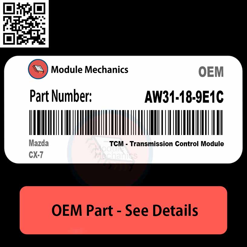 AW31-18-9E1C TCM - Transmission Control Module with Warranty | Mazda CX-7 | OEM Control Module Mazda CX-7 AW31189E1C part showcasing its design and features, suitable for automotive enthusiasts.