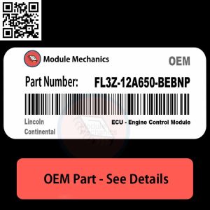 FL3Z-12A650-BEBNP ECU - Engine Control Module with Warranty | Lincoln Continental | OEM Control Module